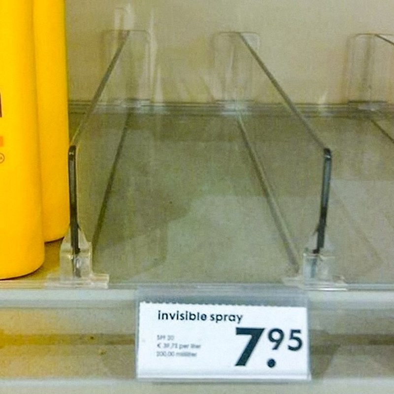 Nevidljivi sprej je nevidljiv, ha!