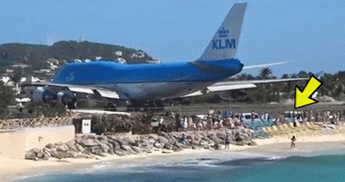 Pogledajte što se dogodi kad putnički zrakoplov uzlijeće kraj plaže