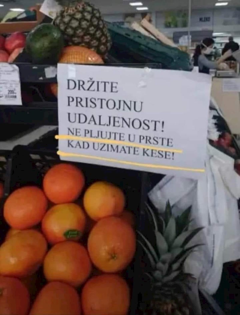 Odlučili su im ostaviti poruku na odjelu s voćem i povrćem: