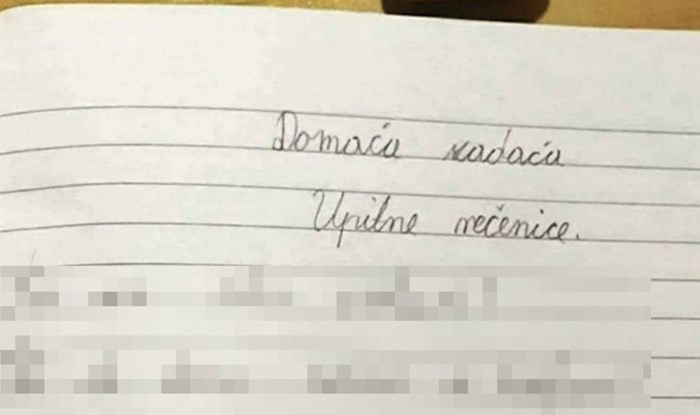 Djeca su morala napisati upitne rečenice, jedan učenik je začudio učiteljicu neobičnim pitanjima