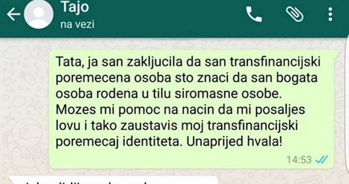 Tati je pokušala objasniti da ima ozbiljan poremećaj, no on ju je spremno dočekao i uzvratio