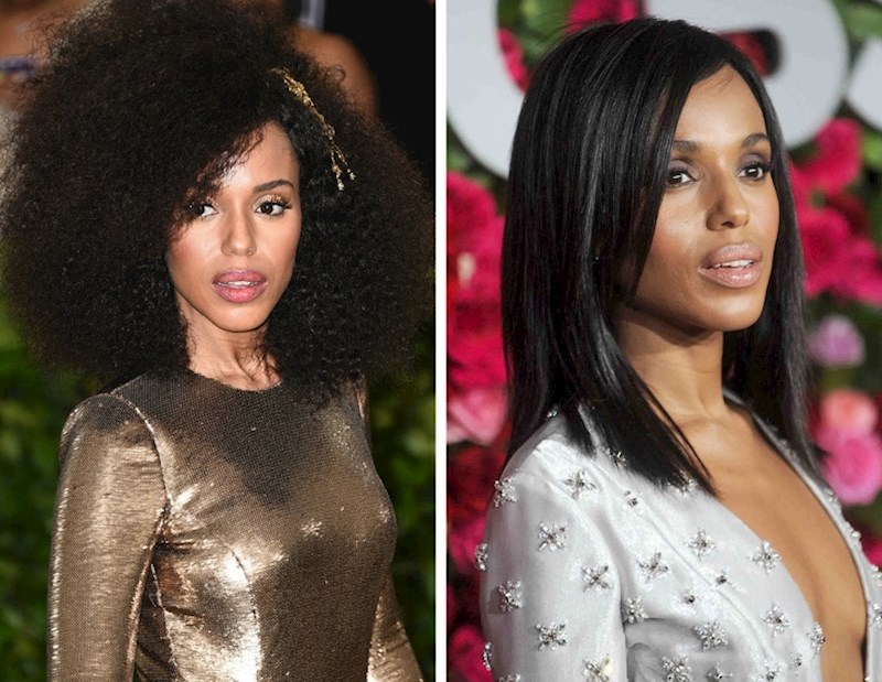 Kerry Washington ima kovrčavu kosu koju često izravna.