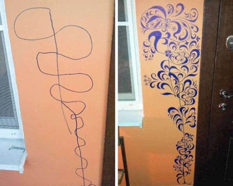 Dijete je išaralo zid pa su morali smisliti rješenje...