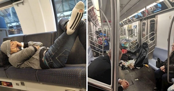 Ljudi objavljuju fotke bezobraznih putnika koji se ne znaju ponašati ni u javnom prijevozu