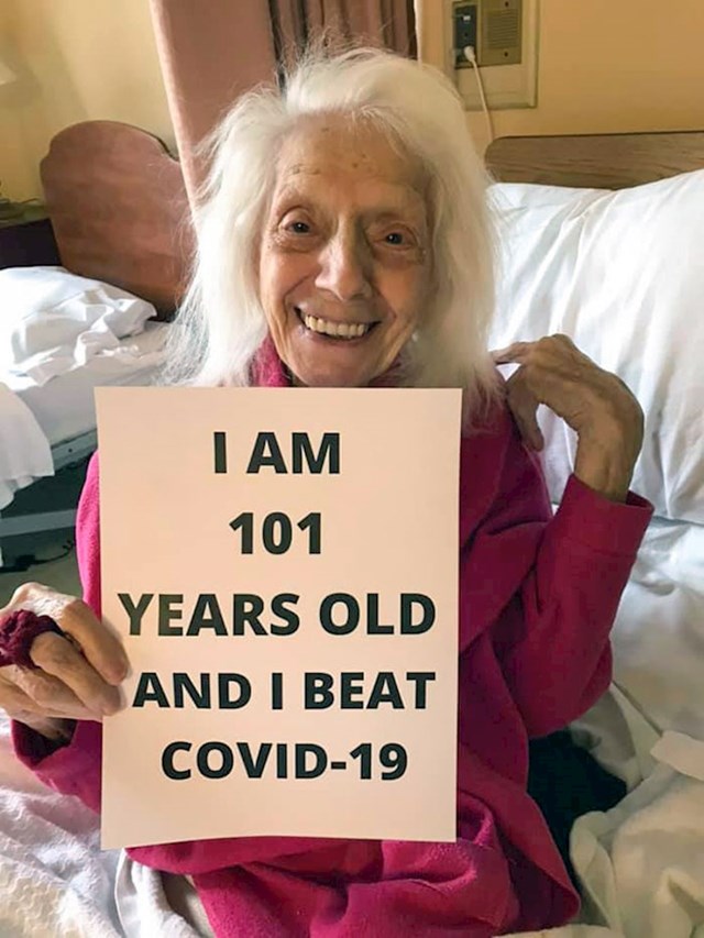Ova baka ima 101 godine, živi u domu za starije i nemoćne osobe. Pobijedila je i španjolsku gripu i koronu.