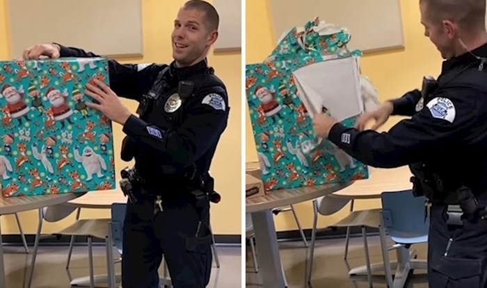 VIDEO Policajac se skoro rasplakao kad je vidio što su mu poklonili
