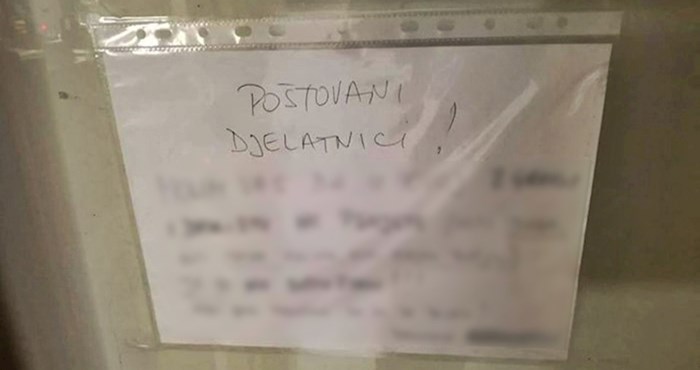 Šefica je odlučila stati na kraj nekulturnim radnicima, pogledajte kakvu im je obavijest ostavila