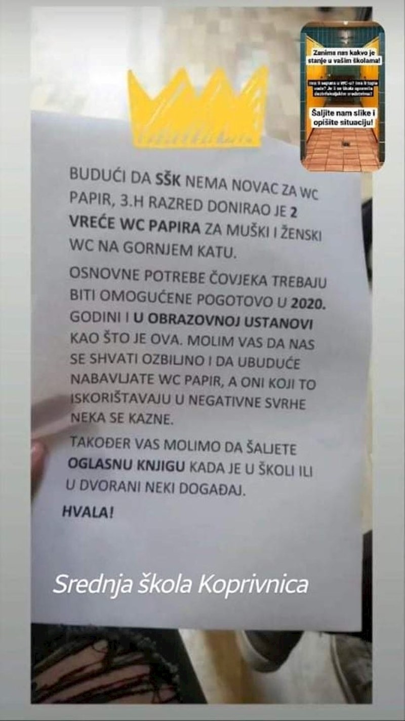 Pročitajte cijelu poruku: