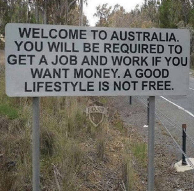 Dobro došli u Australiju. Nađite sebi posao.