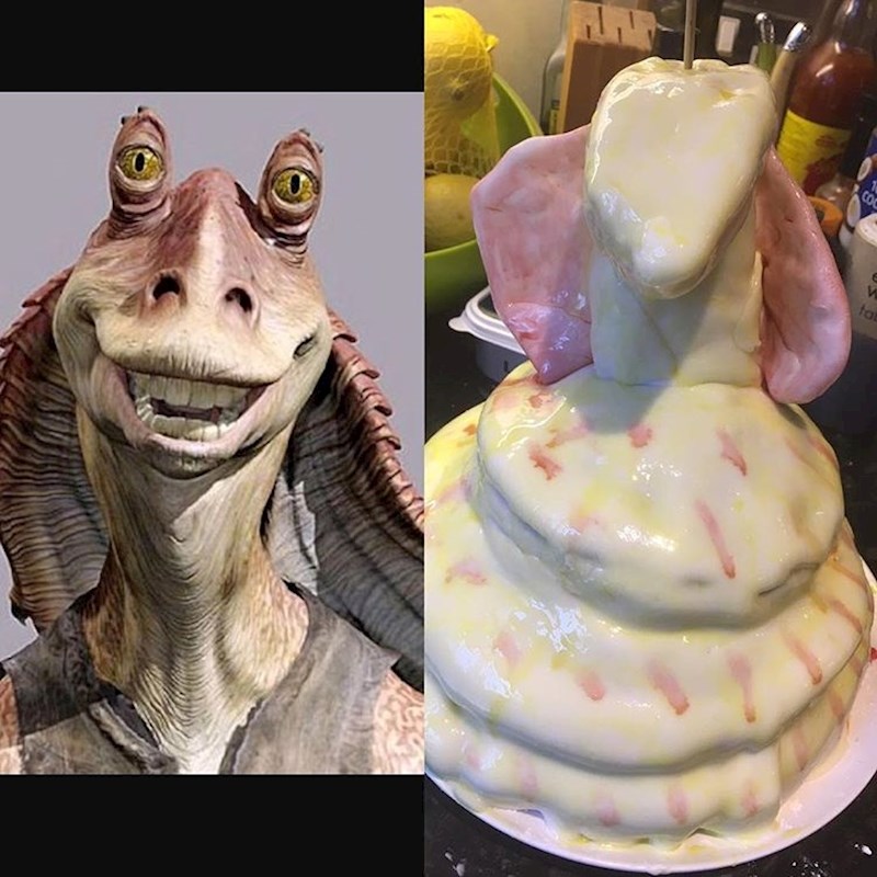 Dječak je htio tortu u obliku Jar Jar Binksa iz "Ratova zvijezda". Evo što je dobio.