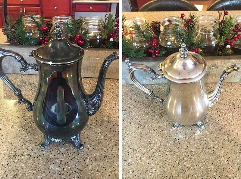 Srebro prije i nakon poliranja