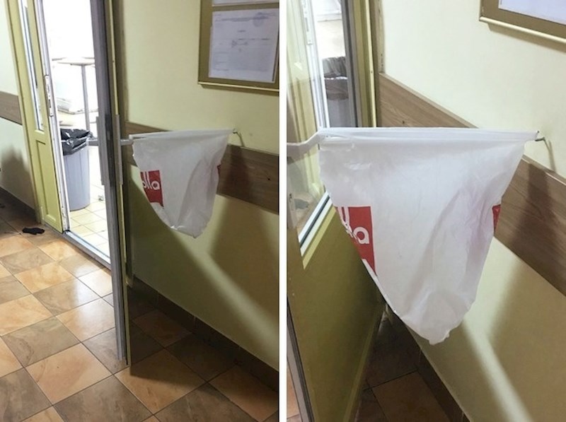 Vrata vam se stalno zatvaraju? Možete ih držati pomoću vrećice.