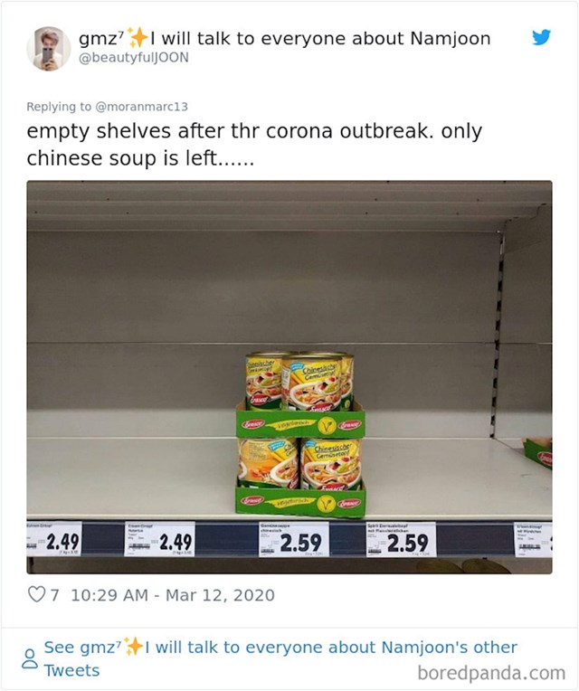 Svi bježe od kineske juhe u konzervi.
