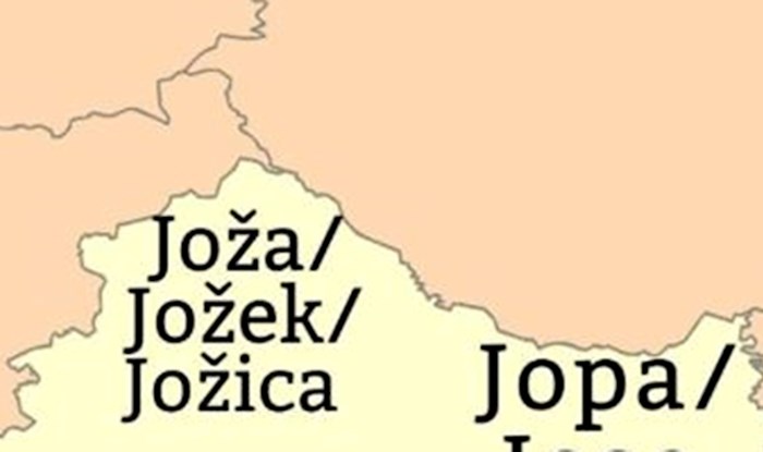 Netko je napravio zanimljivu kartu Hrvatske na kojoj je bitno samo jedno ime