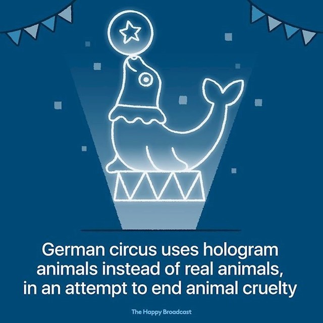 Jedan njemački cirkus koristi hologram umjesto stvarnih životinja. Tako se bore protiv zlostavljanja životnja.
