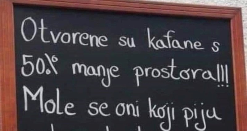 Kafić je reagirao na situaciju s koronom, napisali su obavijest koja je nasmijala goste