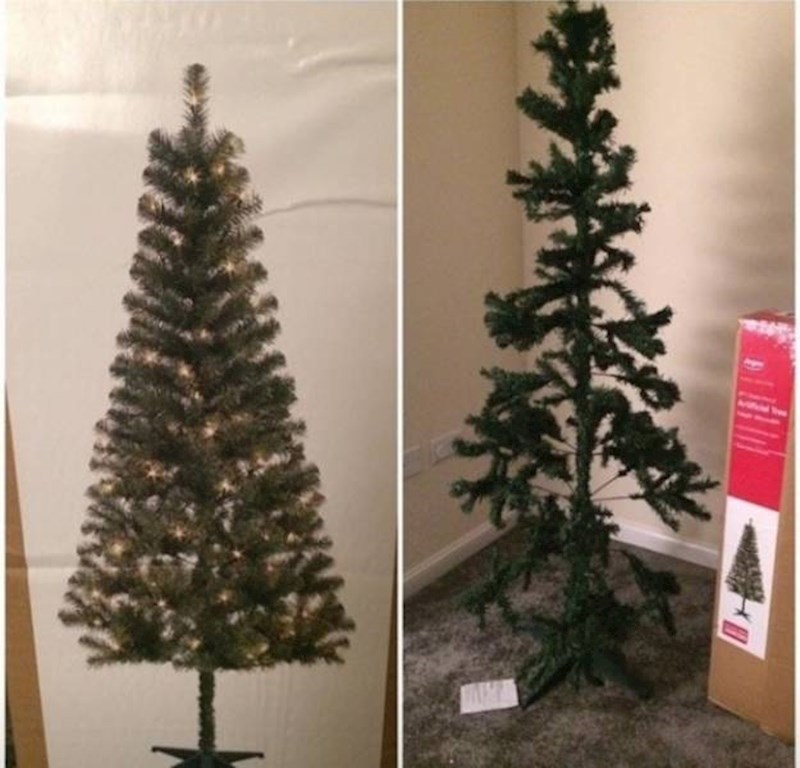 Kupili su umjetno božićno drvce. Kad su ga sastavili, shvatili su da će trebati još jedno...