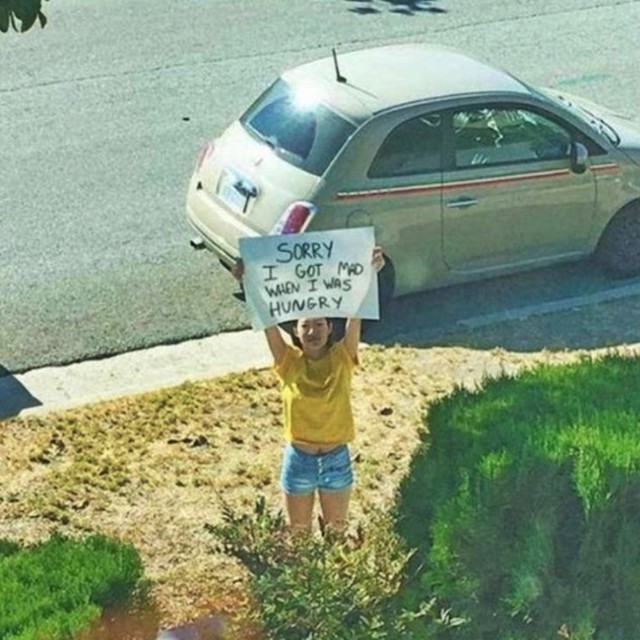 U poruci je pisalo: "Oprosti što sam se naljutila kad sam bila gladna" 😁