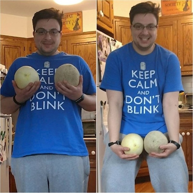 "Rekao mi je da pomoću dinja može pokazati kako izgledam ja, a kako on."