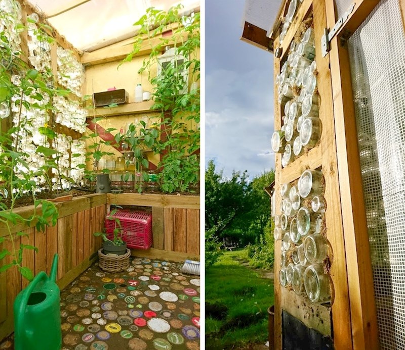 Napravili su zimski vrt koji ima zidove napravljene od puno staklenki.