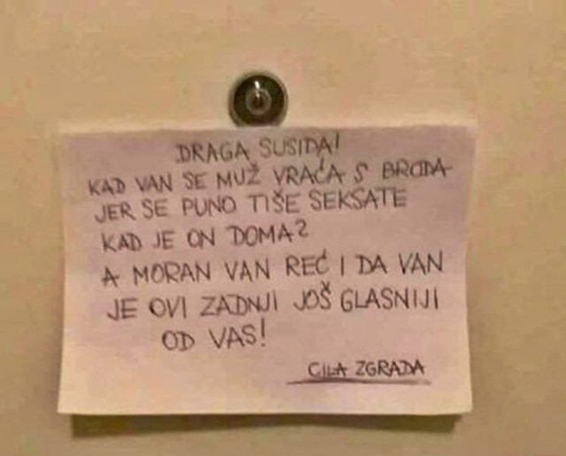 Evo što je pisalo: