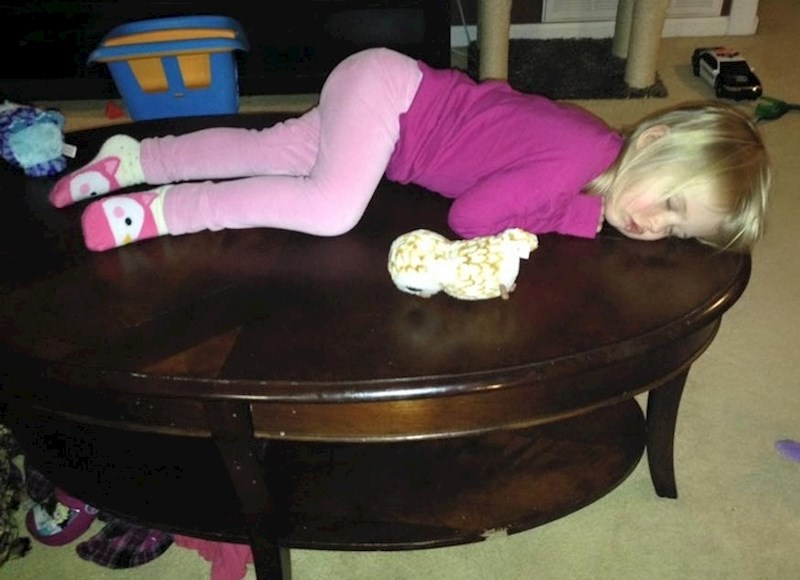 "Dopustili smo joj da spava na stolu dok smo obavljali neke druge stvari."