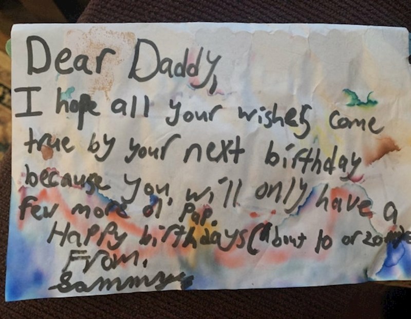 "Moji roditelji su čistili kuću tijekom karantene. Našli su ovo pismo koje sam pisao tati kad sam imao 8 godina. Bio sam pravi mali vražićak."