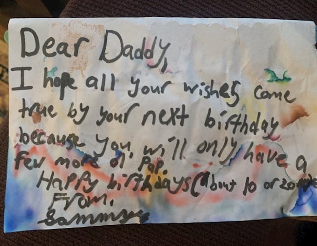 "Moji roditelji su čistili kuću tijekom karantene. Našli su ovo pismo koje sam pisao tati kad sam imao 8 godina. Bio sam pravi mali vražićak."