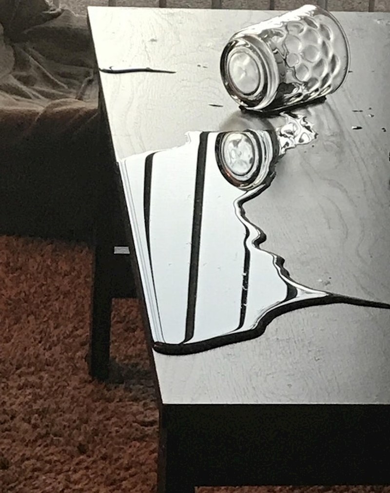 "Naša mačka je prolila čašu vode, no ništa nije završilo na tepihu."