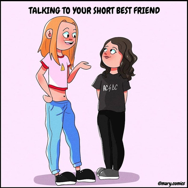 Razgovaranje s niskom prijateljicom