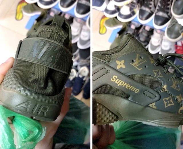 "U jednoj ozbiljnoj trgovini s obućom našao sam očajnu kopiju tenisica za koju se nisu mogli odlučiti je li Louis Vuitton, Nike ili Supreme."