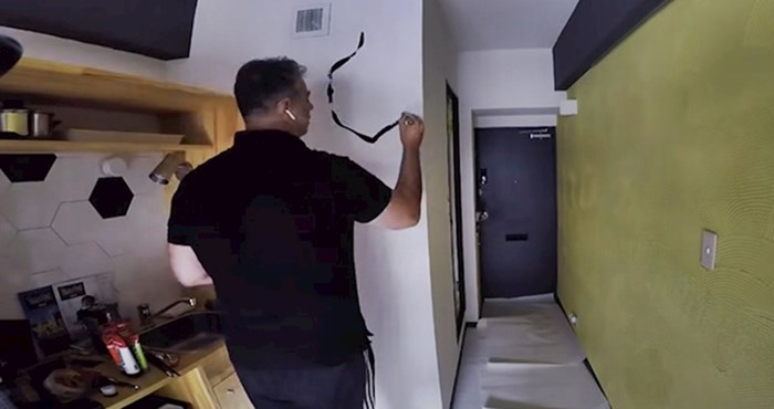 VIDEO Unajmio je apartman pa išarao zidove, vlasnik mu vratio novac kad je vidio rezultat