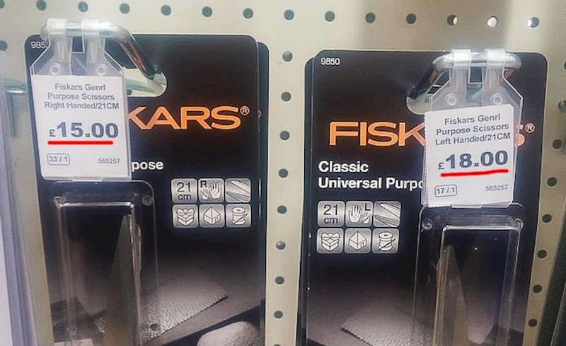 Predmeti prilagođeni ljevacima su skuplji?!