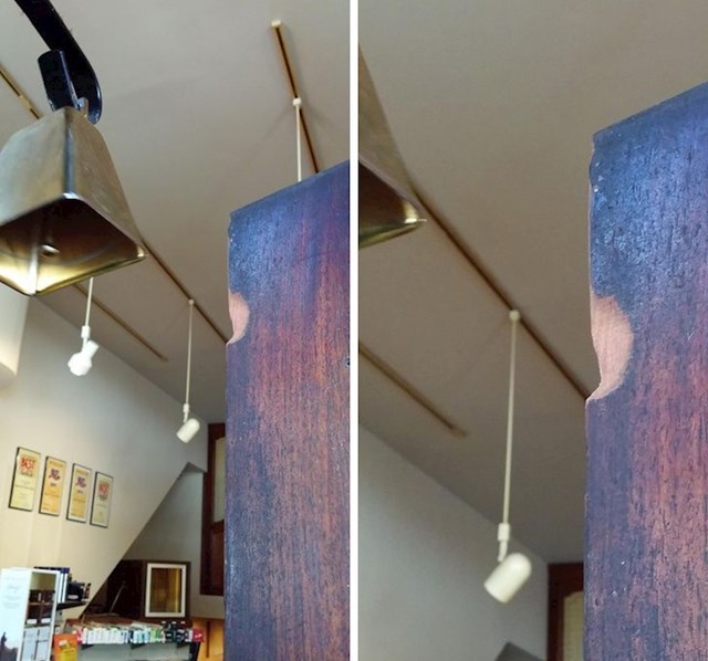 Evo što se dogodi drvenim vratima kad ih zvonce 30 godina udara prilikom otvaranja i zatvaranja.