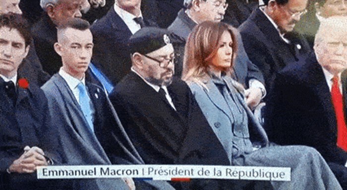 Marokanski kralj zaspao pokraj Melanije na ceremoniji u Parizu, pogledajte kako je Trump reagirao