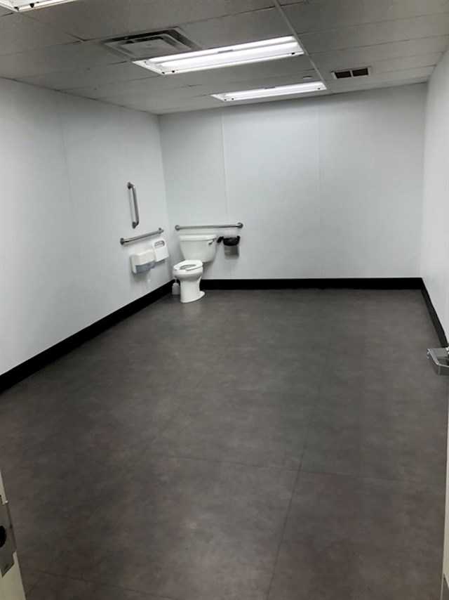 "Ovaj veliki javni WC ima samo jednu WC školjku."