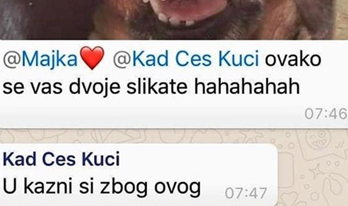 Roditeljima je poslala smiješnu fotku u grupni razgovor, no tati se nije svidjelo ono što je vidio