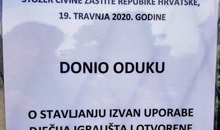 Objesili su obavijest o odluci stožera civilne zaštite, no nešto tu nije bilo u redu