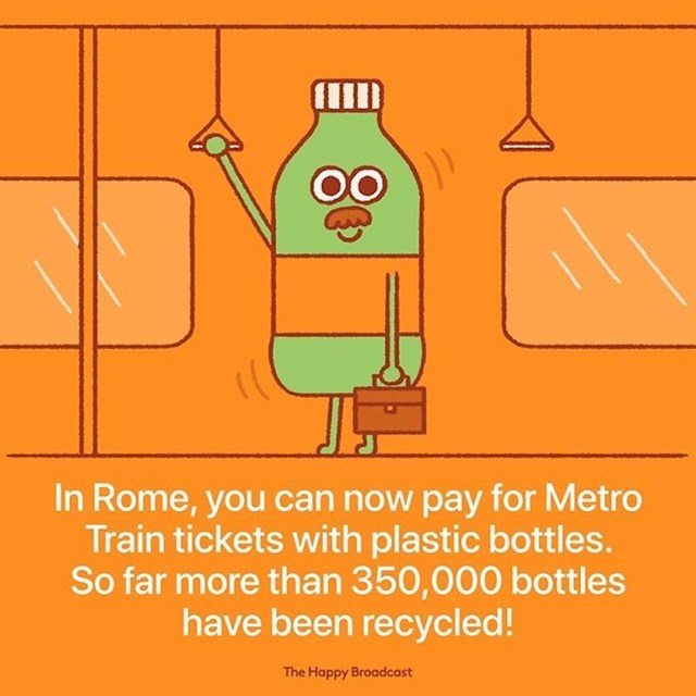 U Rimu kartu za metro možete platiti plastičnim bocama. Do sada je na taj način reciklirano više od 350 tisuća boca!