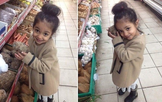 "Kćerkica me cijelo vrijeme u supermarketu molila da je slikam kako drži krumpir u rukama."