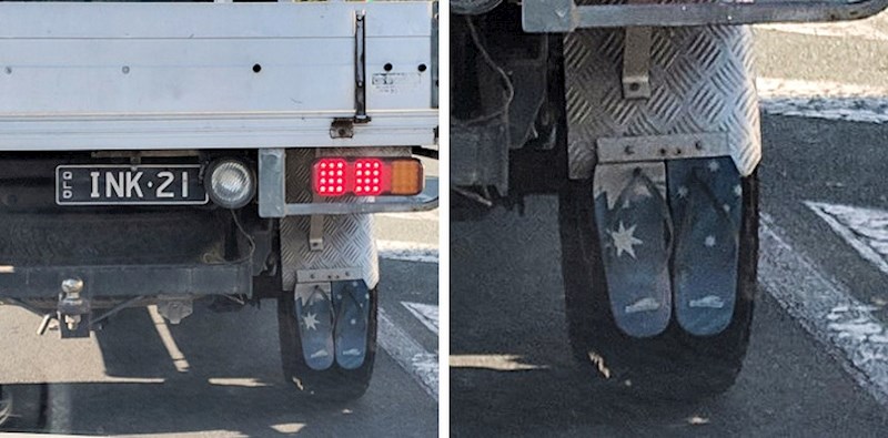 Ovaj vozač je imao zanimljive blatobrane.