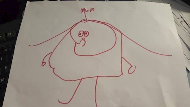 "Pogledajte kako me dijete danas nacrtalo."