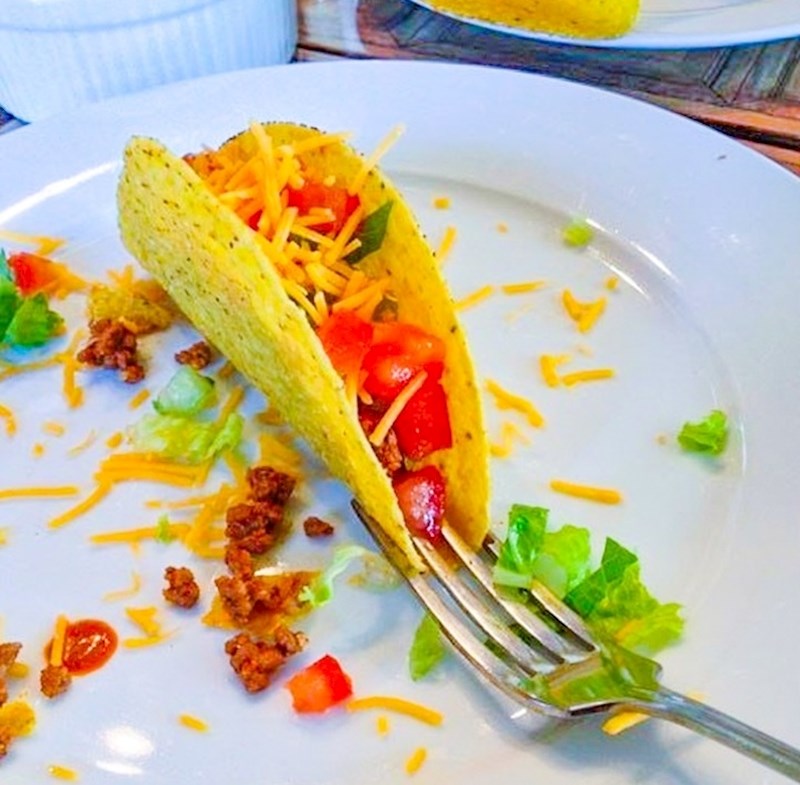 Vilicom možete uspravno držati taco.