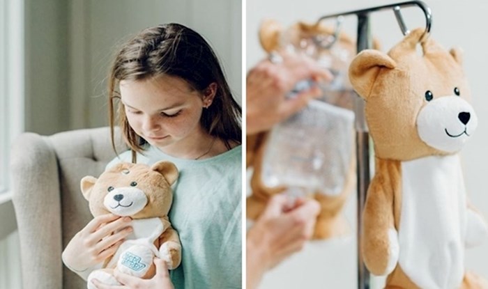 Djevojčica koja pati od neobične bolesti stvorila je medvjediće u kojima se mogu sakriti vreće za infuziju