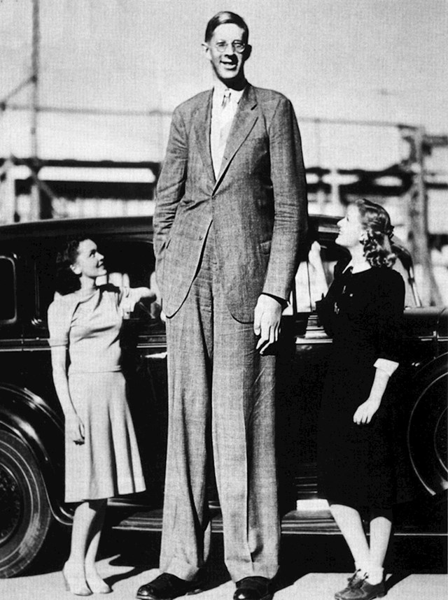 Robert Wadlow, najviši čovjek na svijetu, 2,7 metara