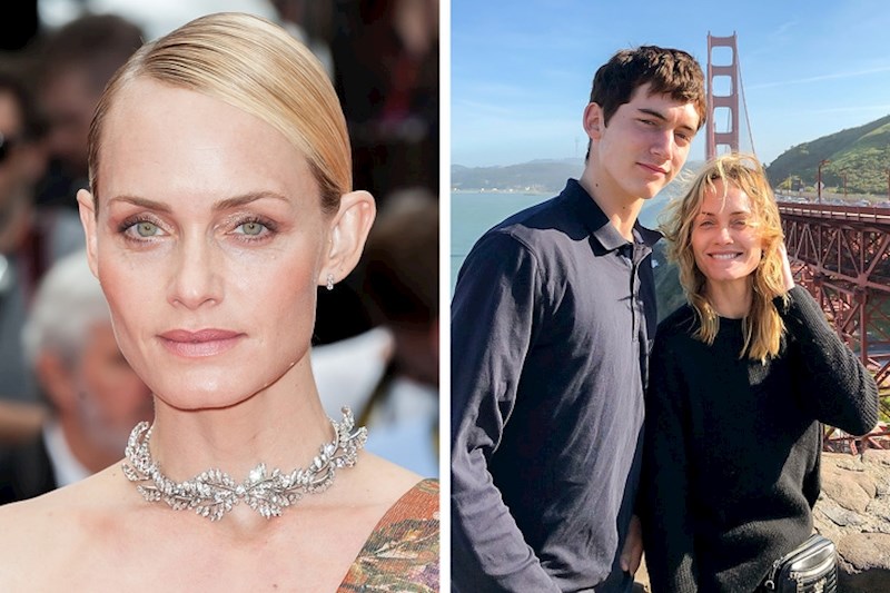 Amber Valletta i njen sin