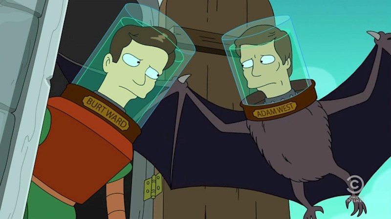 Batman i Robin u epizodi popularne "Futurame".