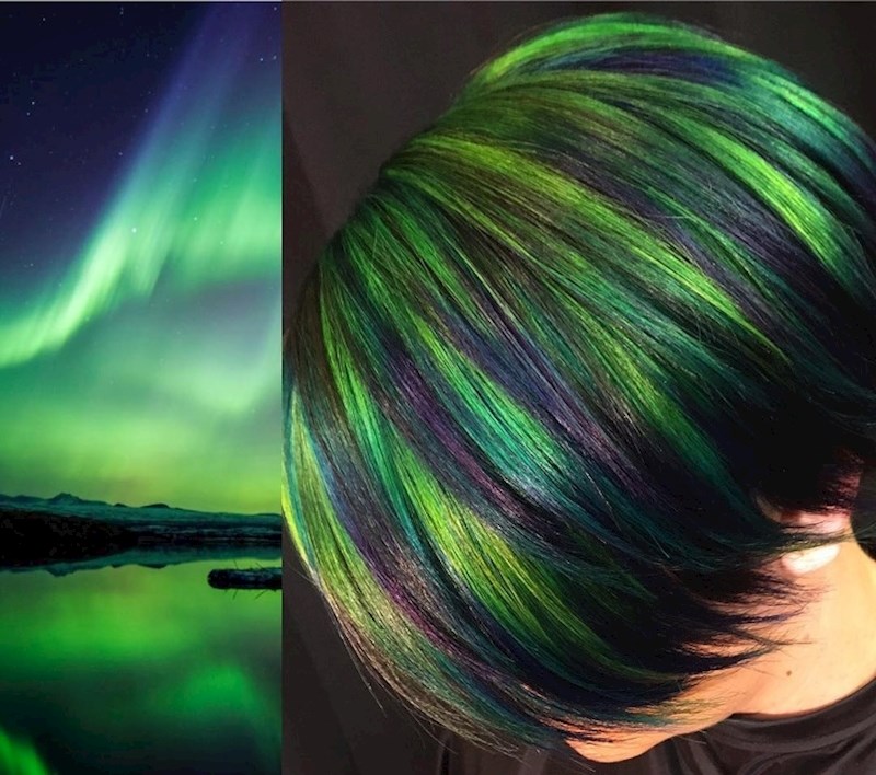 Još jedna, malo tamnija kombinacija inspirirana polarnom svjetlosti.