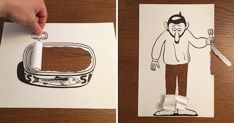 15 genijalnih crteža danskog umjetnika koji se koristi čudnom tehnikom