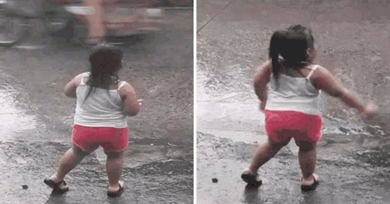 Kišni dani znaju biti teški, ali ova djevojčica ih je iskoristila za ples